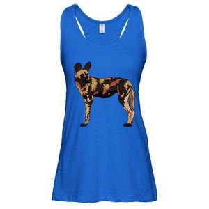 African Wild Dog Hunting Endangered Gift Gift Ladies Essential Flowy Tank