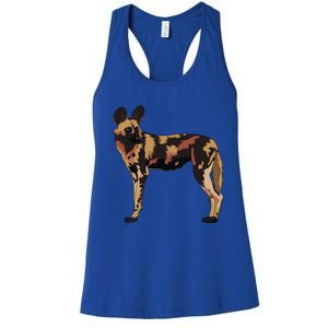 African Wild Dog Hunting Endangered Gift Gift Women's Racerback Tank