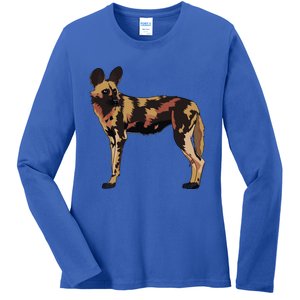 African Wild Dog Hunting Endangered Gift Gift Ladies Long Sleeve Shirt