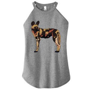 African Wild Dog Hunting Endangered Gift Gift Women's Perfect Tri Rocker Tank