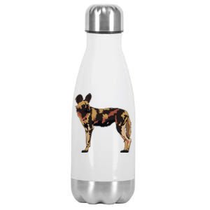 African Wild Dog Hunting Endangered Gift Gift Stainless Steel Insulated Water Bottle