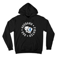 ALS Warrior Dad Husband Father Blue Ribbon Awareness Hoodie