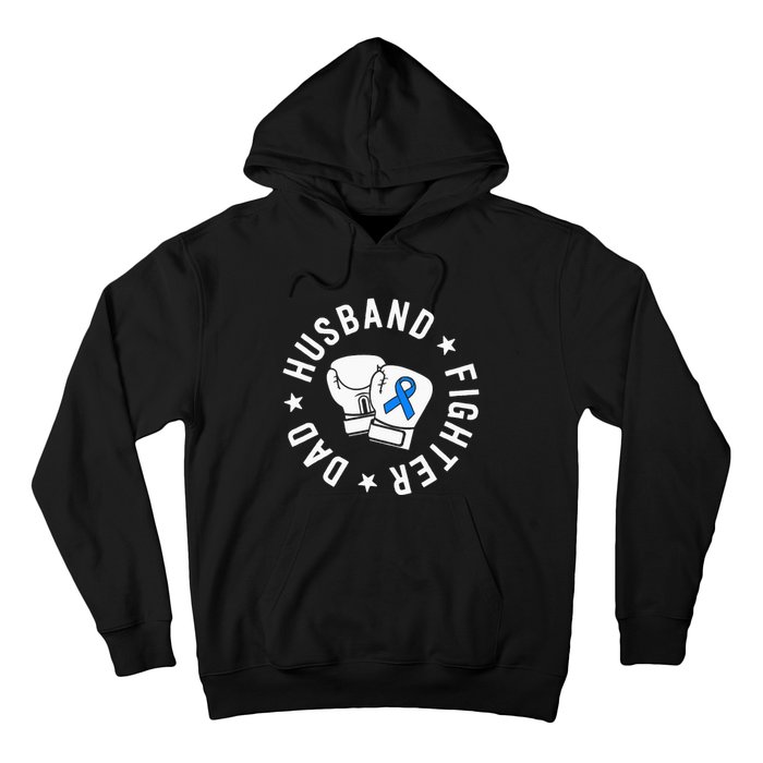 ALS Warrior Dad Husband Father Blue Ribbon Awareness Hoodie