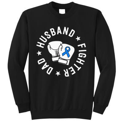 ALS Warrior Dad Husband Father Blue Ribbon Awareness Sweatshirt