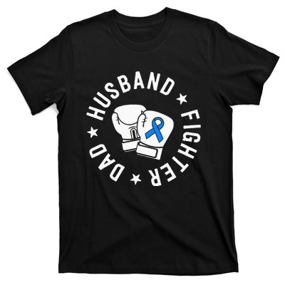 ALS Warrior Dad Husband Father Blue Ribbon Awareness T-Shirt