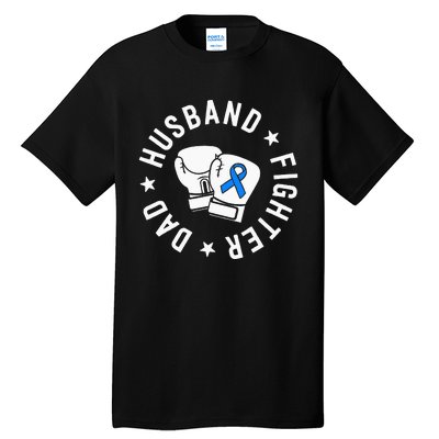 ALS Warrior Dad Husband Father Blue Ribbon Awareness Tall T-Shirt