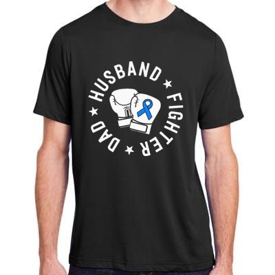 ALS Warrior Dad Husband Father Blue Ribbon Awareness Adult ChromaSoft Performance T-Shirt