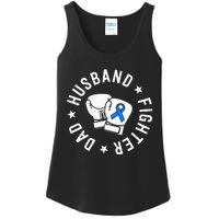 ALS Warrior Dad Husband Father Blue Ribbon Awareness Ladies Essential Tank