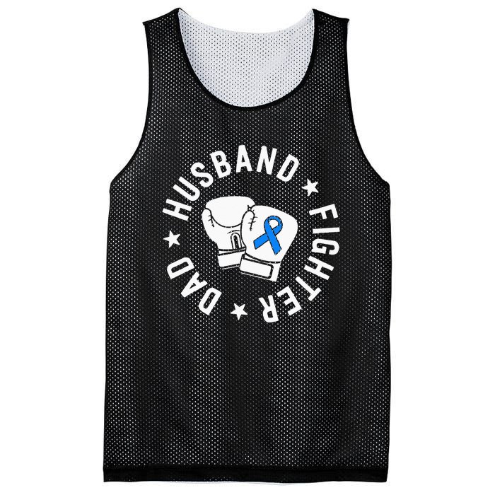 ALS Warrior Dad Husband Father Blue Ribbon Awareness Mesh Reversible Basketball Jersey Tank