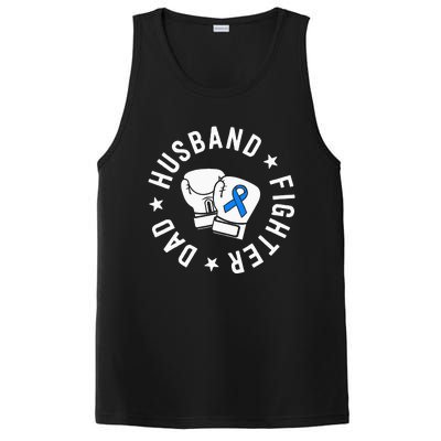 ALS Warrior Dad Husband Father Blue Ribbon Awareness PosiCharge Competitor Tank