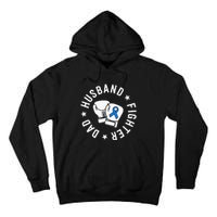 ALS Warrior Dad Husband Father Blue Ribbon Awareness Tall Hoodie