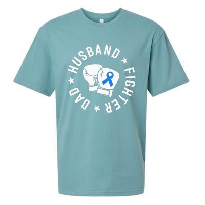 ALS Warrior Dad Husband Father Blue Ribbon Awareness Sueded Cloud Jersey T-Shirt