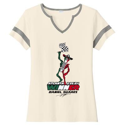 Atlanta Winner Daniel Suarez Ladies Halftime Notch Neck Tee