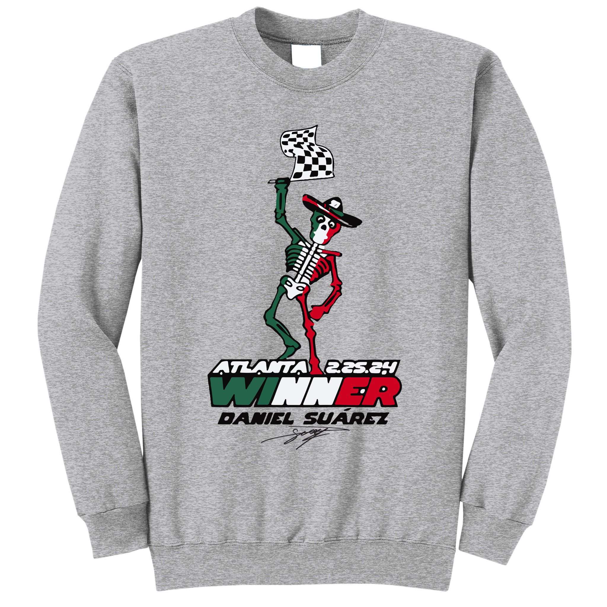 Atlanta Winner Daniel Suarez Tall Sweatshirt
