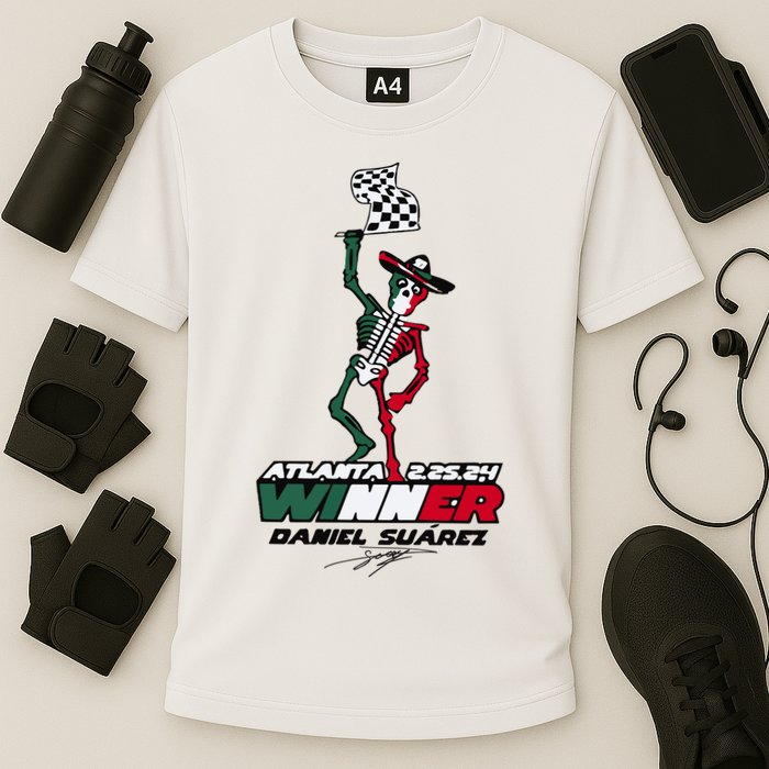 Atlanta Winner Daniel Suarez Cooling Performance Crew T-Shirt