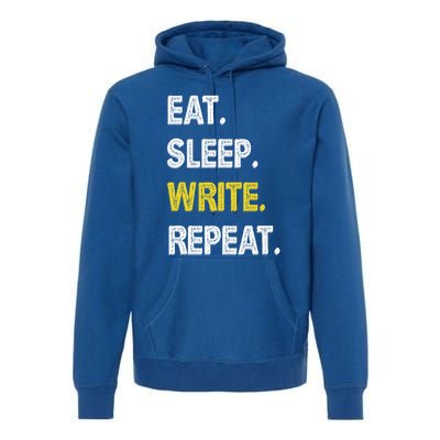 Autor Writer Eat Sleep Write Repeat Journalist Cute Gift Premium Hoodie