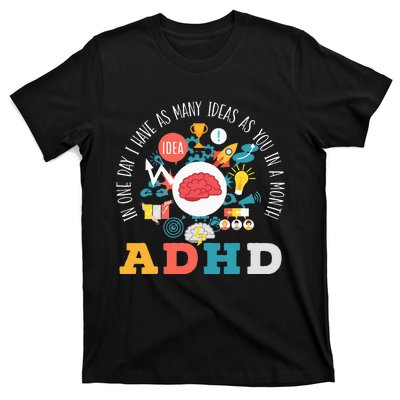 ADHD Warrior Embrace Neurodiversity ADHD Awareness T-Shirt