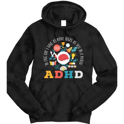 ADHD Warrior Embrace Neurodiversity ADHD Awareness Tie Dye Hoodie