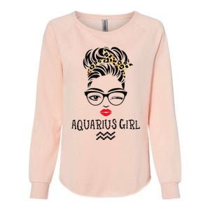 Aquarius Wink Eye Woman Face Wink Eyes Lady Birthday Womens California Wash Sweatshirt