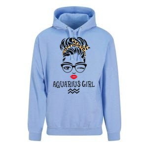 Aquarius Wink Eye Woman Face Wink Eyes Lady Birthday Unisex Surf Hoodie