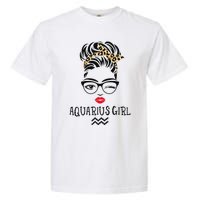 Aquarius Wink Eye Woman Face Wink Eyes Lady Birthday Garment-Dyed Heavyweight T-Shirt