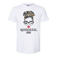 Aquarius Wink Eye Woman Face Wink Eyes Lady Birthday Softstyle CVC T-Shirt