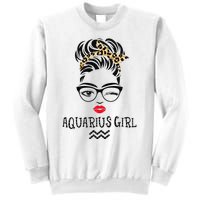 Aquarius Wink Eye Woman Face Wink Eyes Lady Birthday Sweatshirt