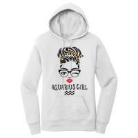 Aquarius Wink Eye Woman Face Wink Eyes Lady Birthday Women's Pullover Hoodie