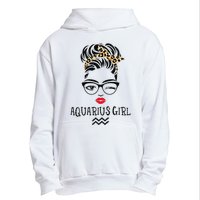 Aquarius Wink Eye Woman Face Wink Eyes Lady Birthday Urban Pullover Hoodie