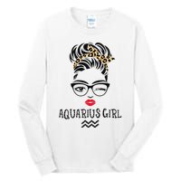 Aquarius Wink Eye Woman Face Wink Eyes Lady Birthday Tall Long Sleeve T-Shirt