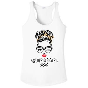 Aquarius Wink Eye Woman Face Wink Eyes Lady Birthday Ladies PosiCharge Competitor Racerback Tank