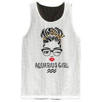 Aquarius Wink Eye Woman Face Wink Eyes Lady Birthday Mesh Reversible Basketball Jersey Tank