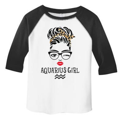 Aquarius Wink Eye Woman Face Wink Eyes Lady Birthday Toddler Fine Jersey T-Shirt