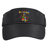 Awesome At 4 Cute Birthday Building Blocks Adult Drive Performance Visor