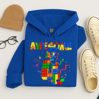 Awesome At 4 Cute Birthday Building Blocks Hoodie