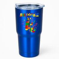 Awesome At 4 Cute Birthday Building Blocks Tumbler