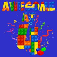 Awesome At 4 Cute Birthday Building Blocks Tank Top