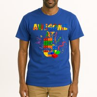 Awesome At 5 Cute Birthday Building Blocks Tall T-Shirt