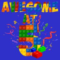 Awesome At 5 Cute Birthday Building Blocks Tall T-Shirt