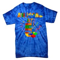 Awesome At 5 Cute Birthday Building Blocks Tie-Dye T-Shirt