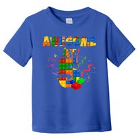 Awesome At 5 Cute Birthday Building Blocks Toddler T-Shirt