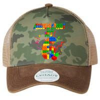 Awesome At 6 Cute Birthday Building Blocks  Legacy Tie Dye Trucker Hat