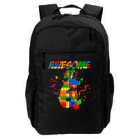 Awesome At 6 Cute Birthday Building Blocks  Backpack