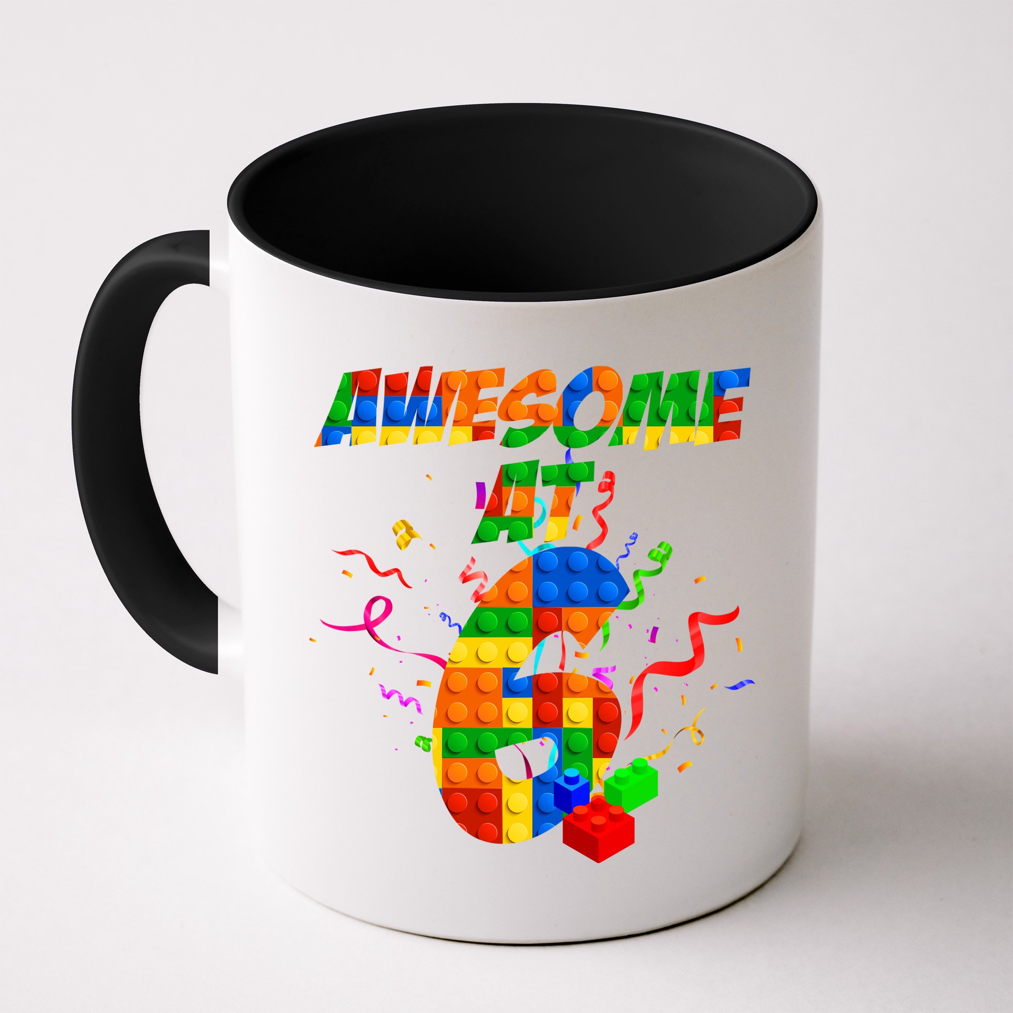 Awesome At 6 Cute Birthday Building Blocks  Mug
