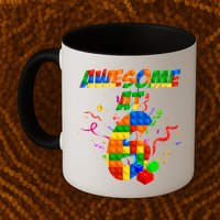 Awesome At 6 Cute Birthday Building Blocks  Mug