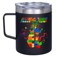 Awesome At 6 Cute Birthday Building Blocks  12oz Stainless Steel Coffee Mug