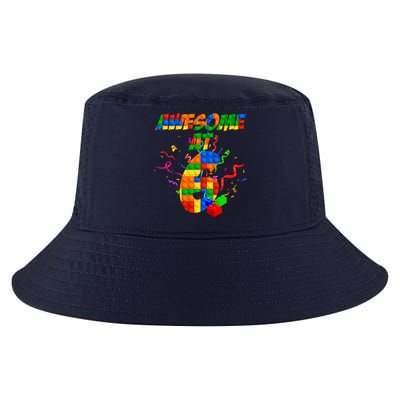 Awesome At 6 Cute Birthday Building Blocks  Cool Comfort Performance Bucket Hat