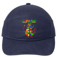 Awesome At 6 Cute Birthday Building Blocks  7-Panel Snapback Hat