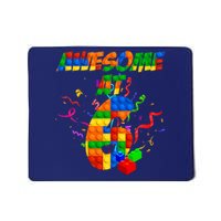 Awesome At 6 Cute Birthday Building Blocks  Mousepad