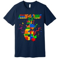 Awesome At 6 Cute Birthday Building Blocks  Premium T-Shirt